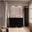 Mueble de baño Noja con patas 6 cajones doble seno black satin 120 cm de Salgar